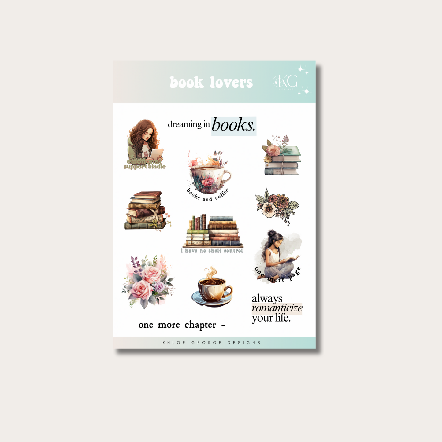 Book Lovers Sticker Sheet
