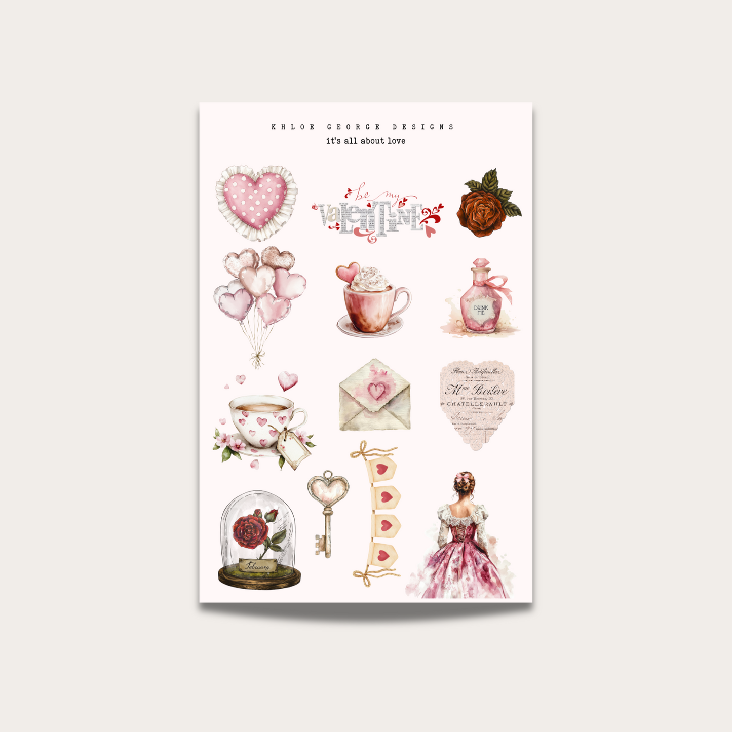 All About Love Sticker Sheet