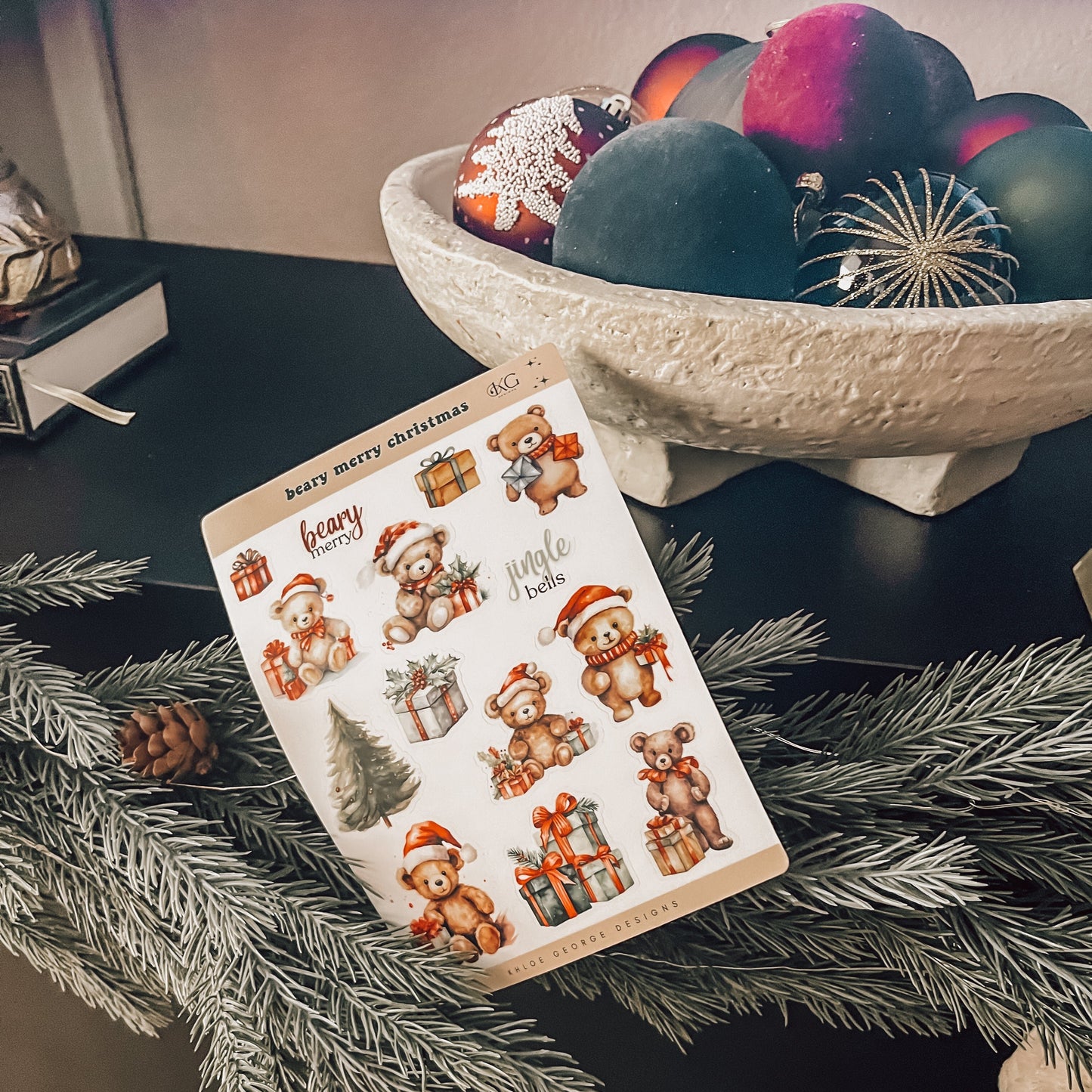 Beary Merry Christmas Sticker Sheet