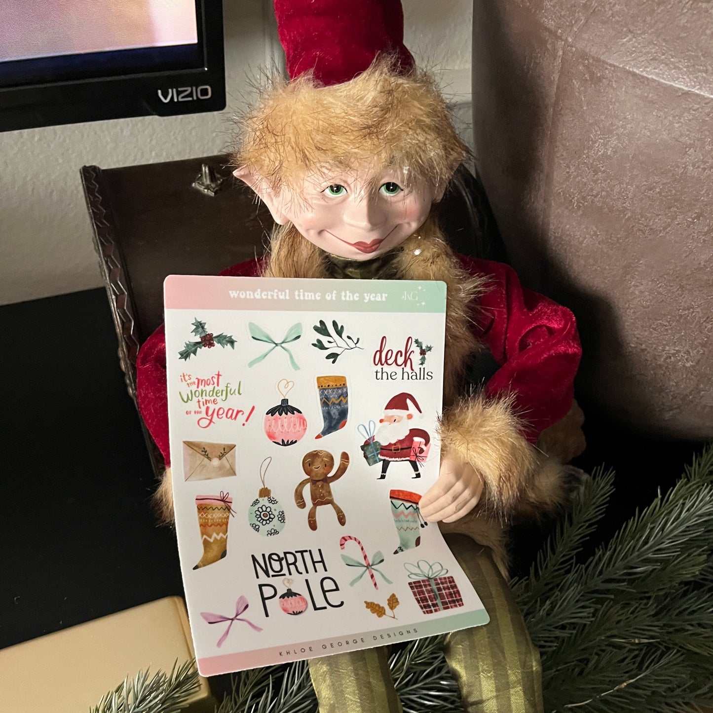 Wonderful Time of the Year Christmas Sticker Sheet