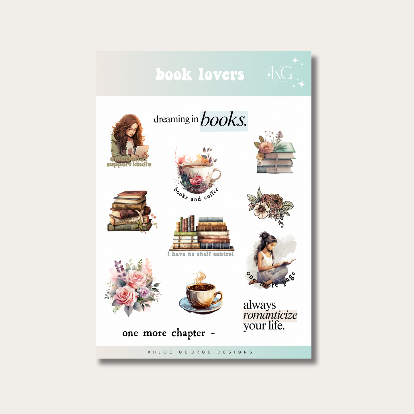 Book Lovers Sticker Sheet