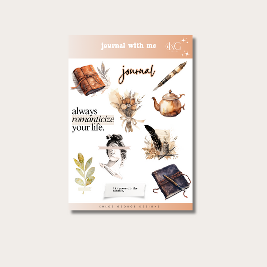Journal With Me Sticker Sheet