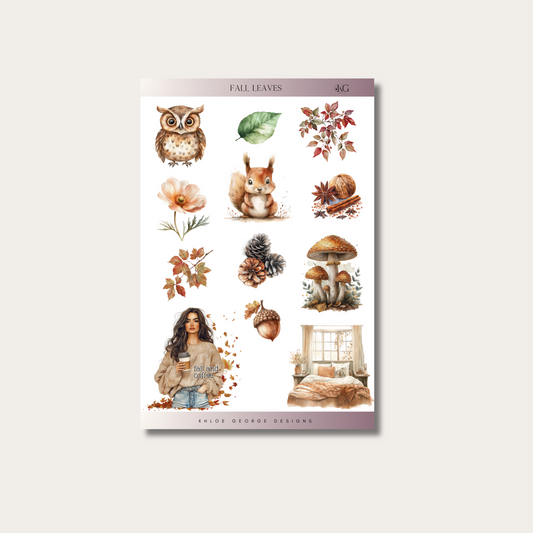 Fall Leaves Sticker Sheet