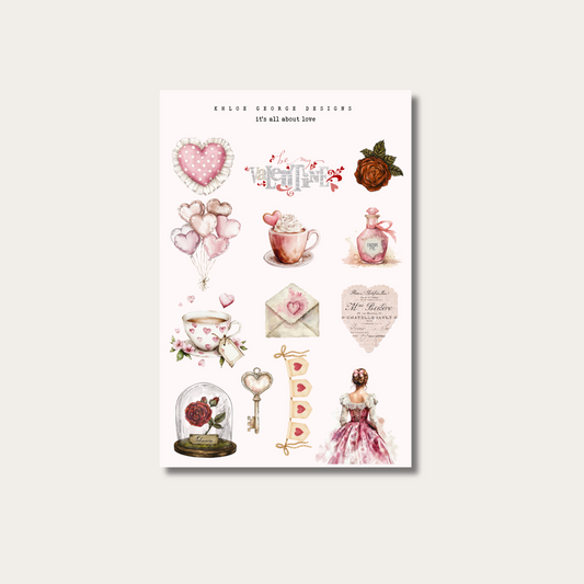 All About Love Sticker Sheet