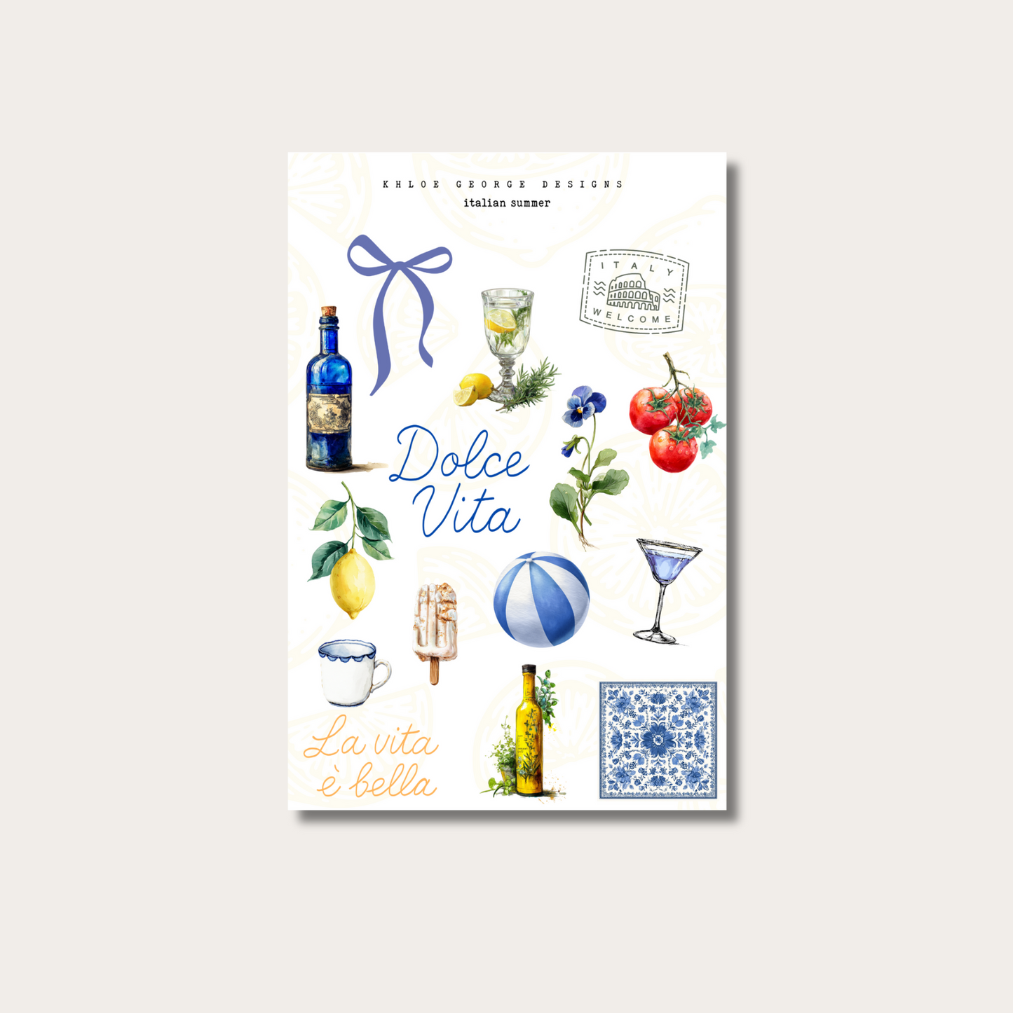 Italian Summer Sticker Sheet