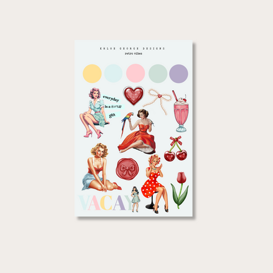 Retro Vibes Sticker Sheet