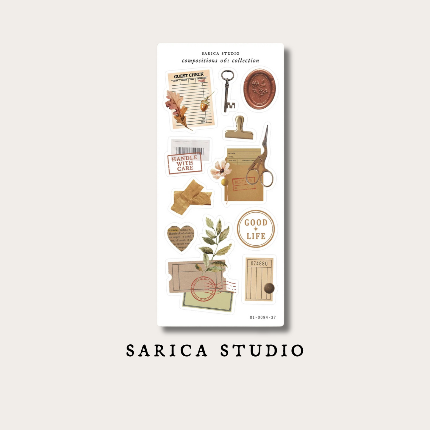 Ephemera Collections Sticker Sheet -  Sarica Studio