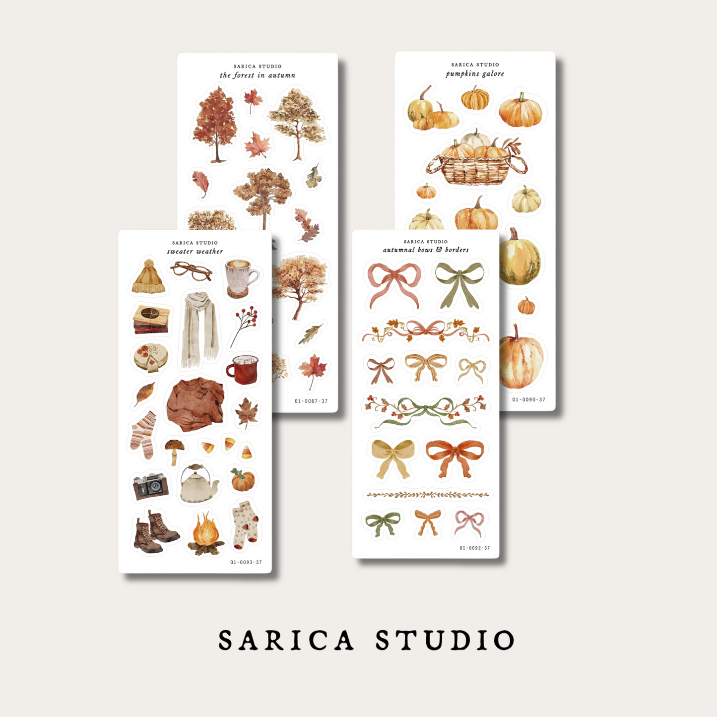 Autumn Sticker Sheets  - Sarica Studio