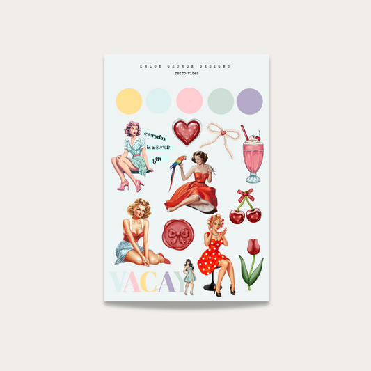 Retro Vibes Sticker Sheet
