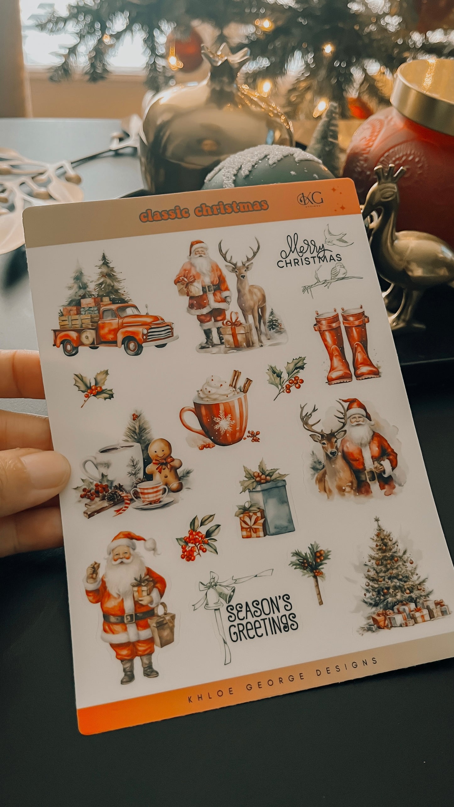 Classic Christmas Sticker Sheet