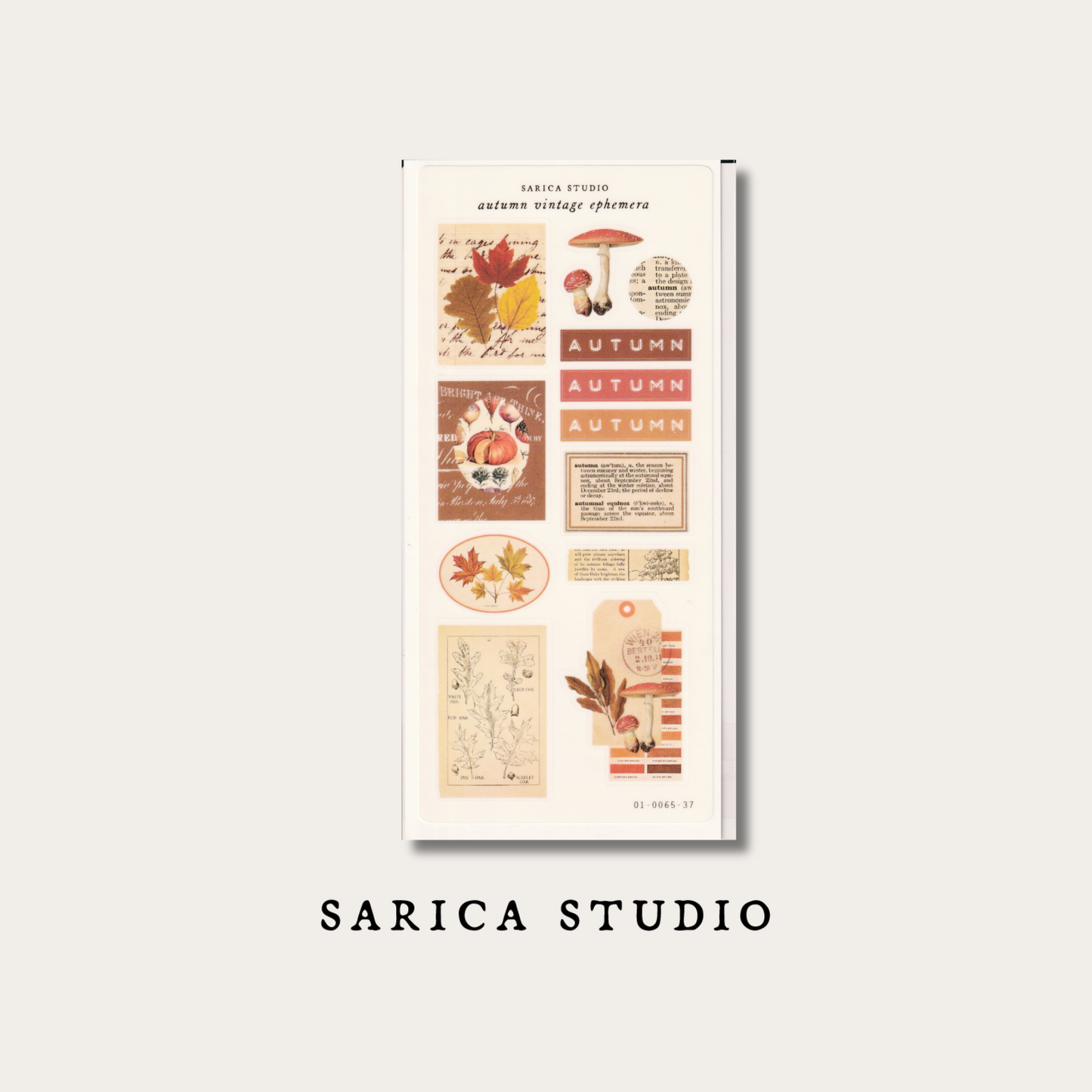 Autumn Vintage Ephemera Stickers - Sarica Studio