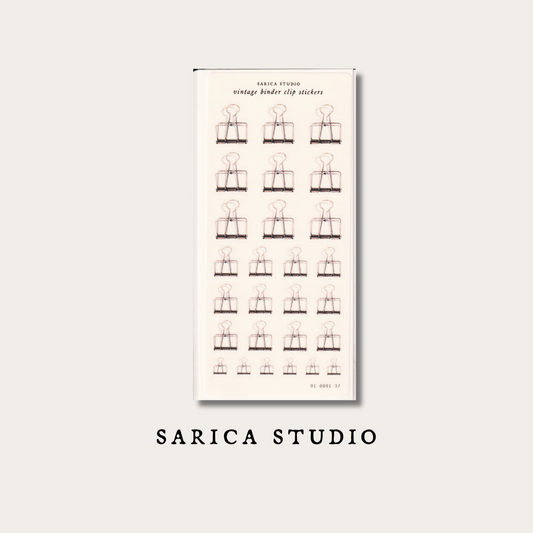 Brass Binder Clip Stickers - Sarica Studio
