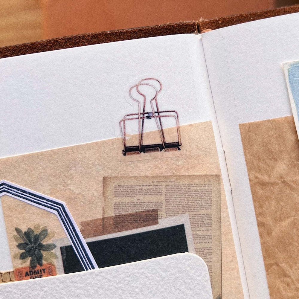 Brass Binder Clip Stickers - Sarica Studio